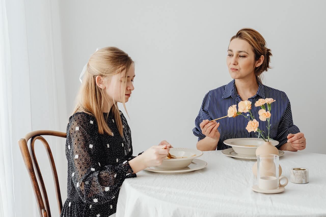 Image of two Women - dinning table